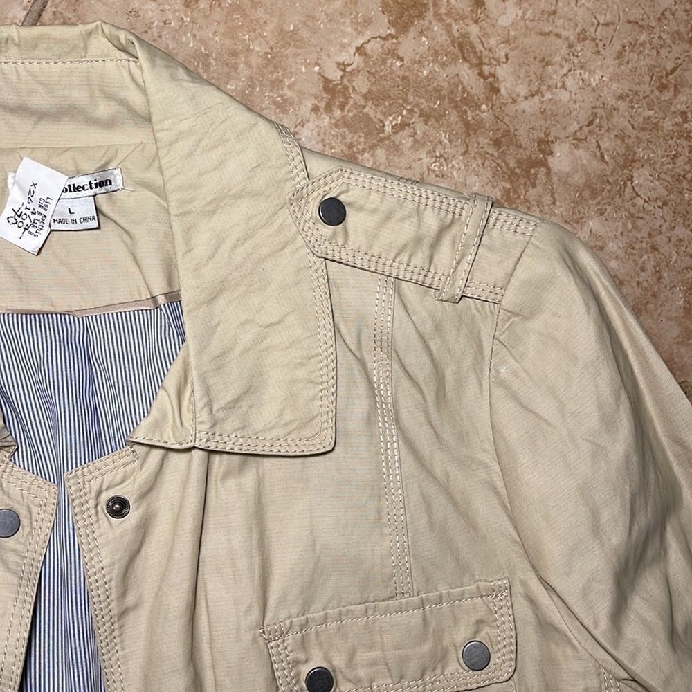 Cream Safari style jacket - Picture 4 of 6